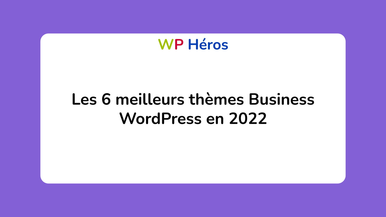 meilleurs thèmes Business WordPress