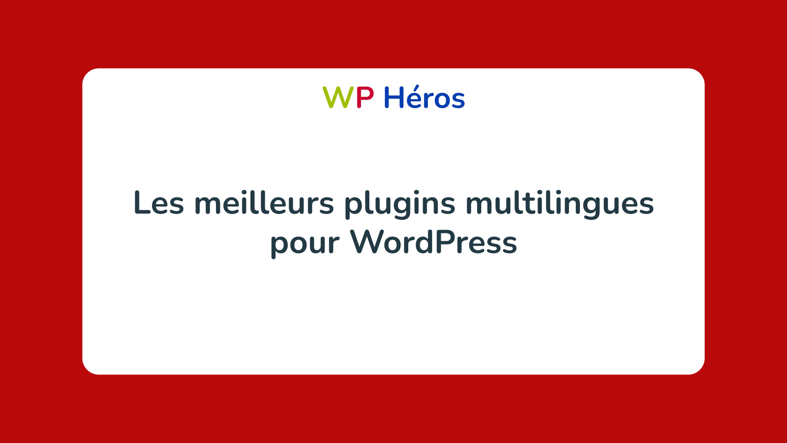 plugins multilingues pour WordPress