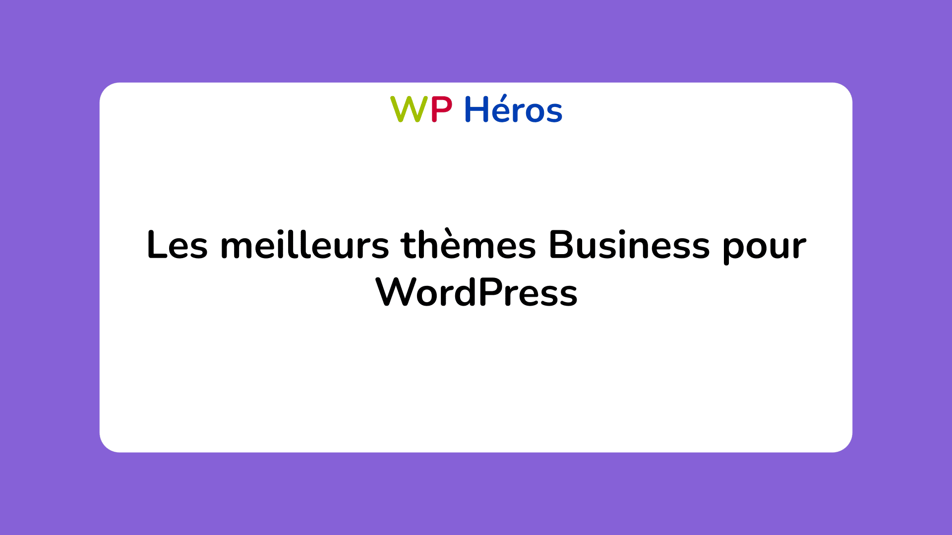 thèmes Business pour WordPress