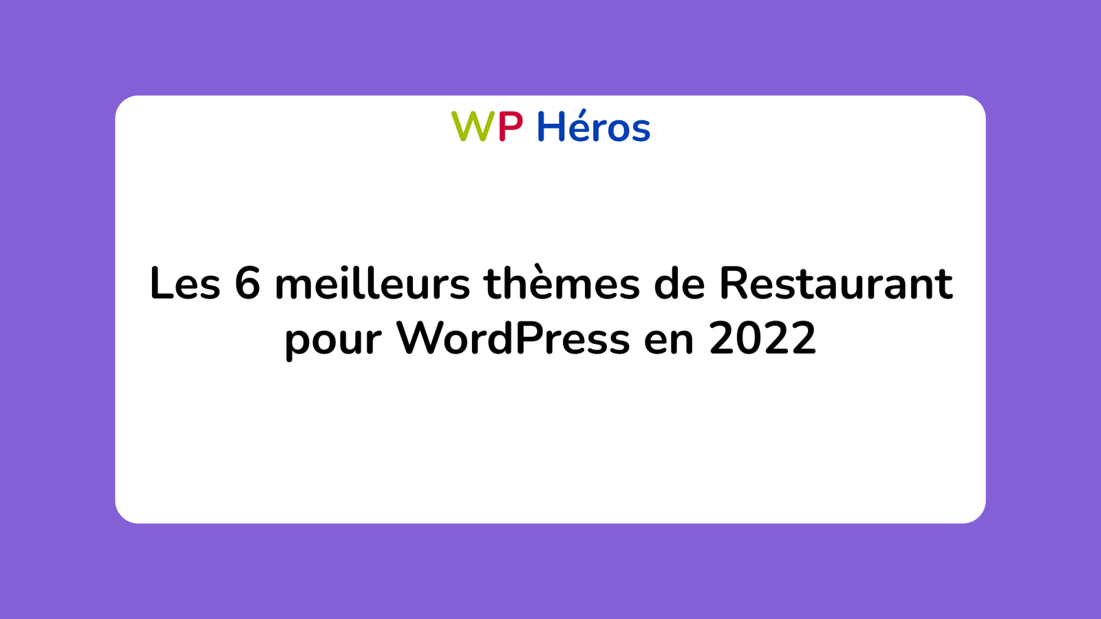 meilleurs thèmes Restaurant WordPress